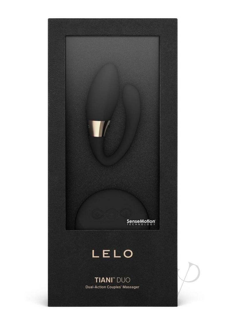 Tiani Duo Rechargeable Silicone Couples Vibrator with Remote Control - Black