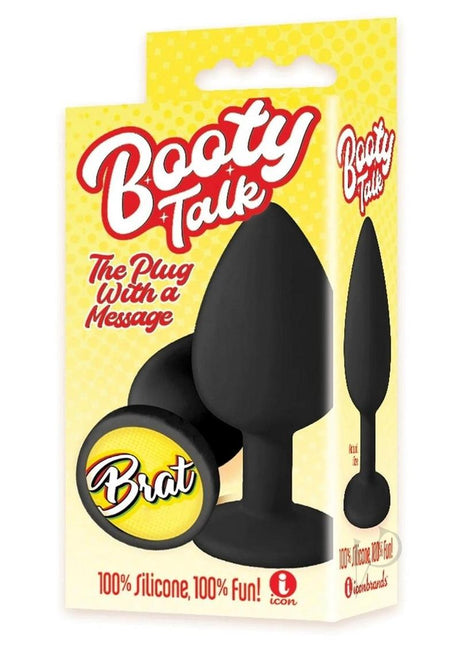 The 9's - Booty Talk Silicone Butt Plug Brat - Black