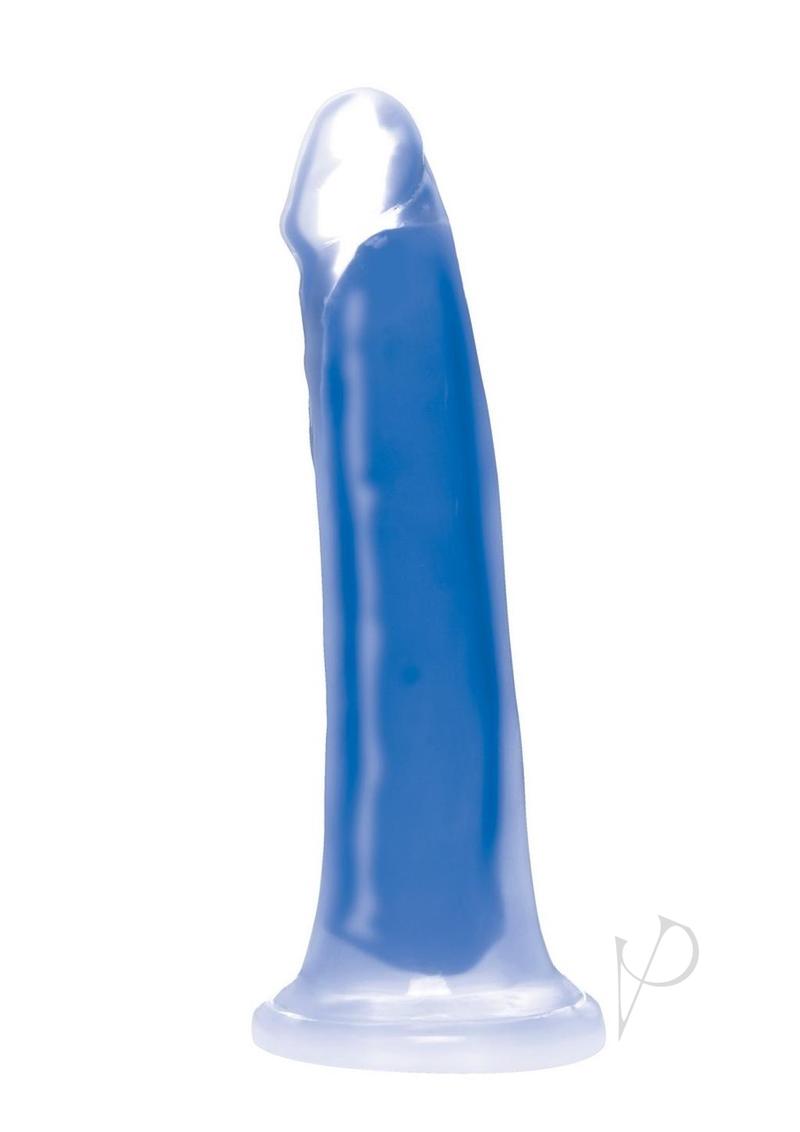Lollicock Glow in the Dark Silicone Dildo 7in - Blue