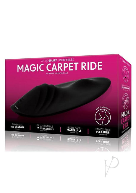 WhipSmart Magic Carpet Ride Rechargeable Silicone Vibrating Pad - Black