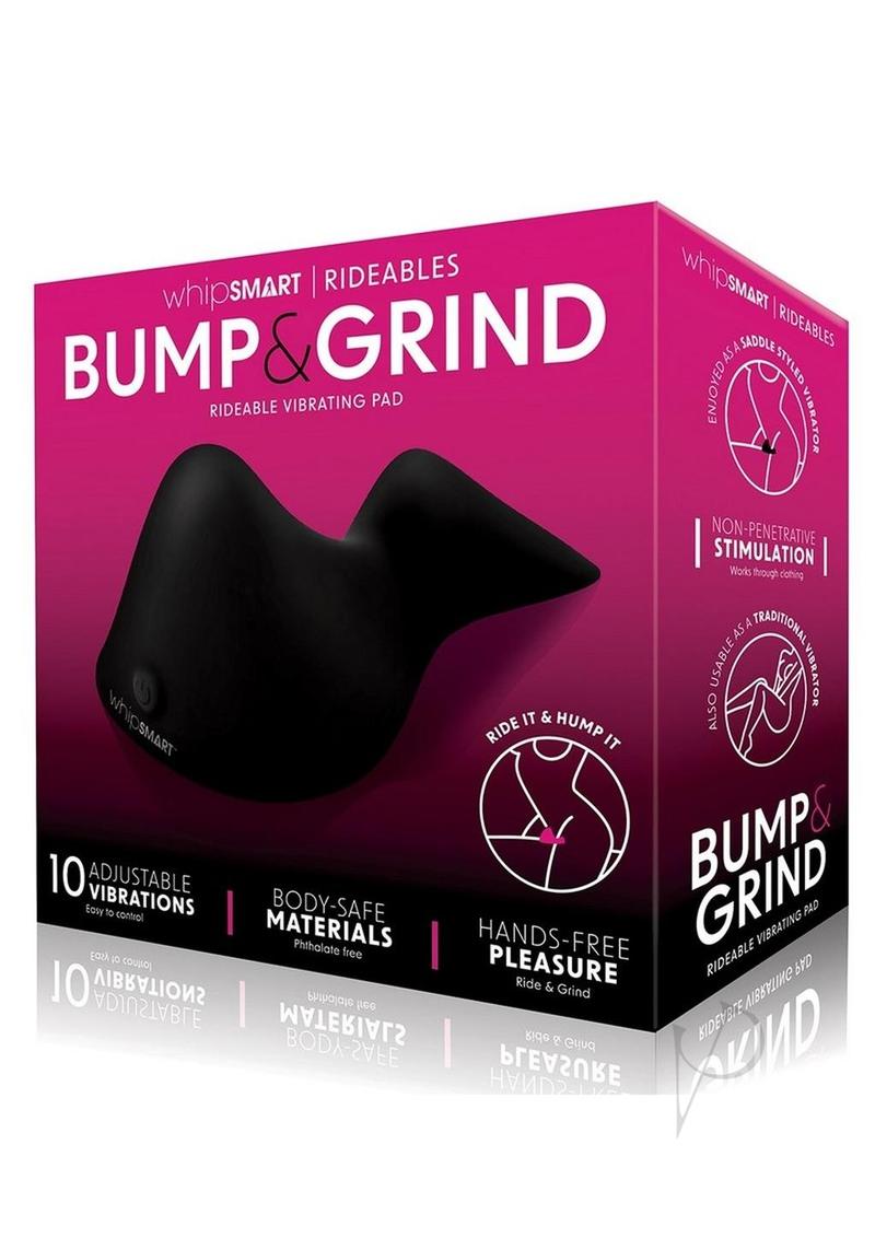 WhipSmart Bump and Grind Rechargeable Silicone Vibrating Pad - Black