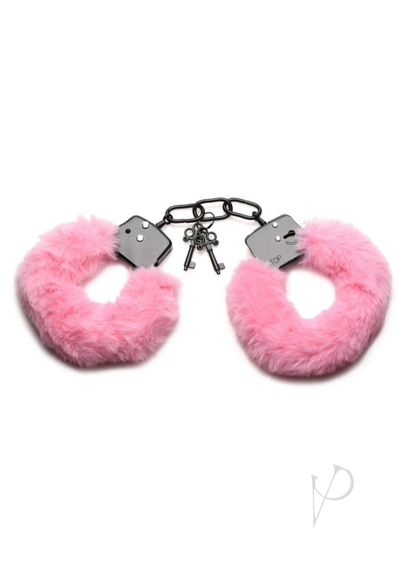 Master Series Cuffed in Fur Furry Handcuffs - Pink