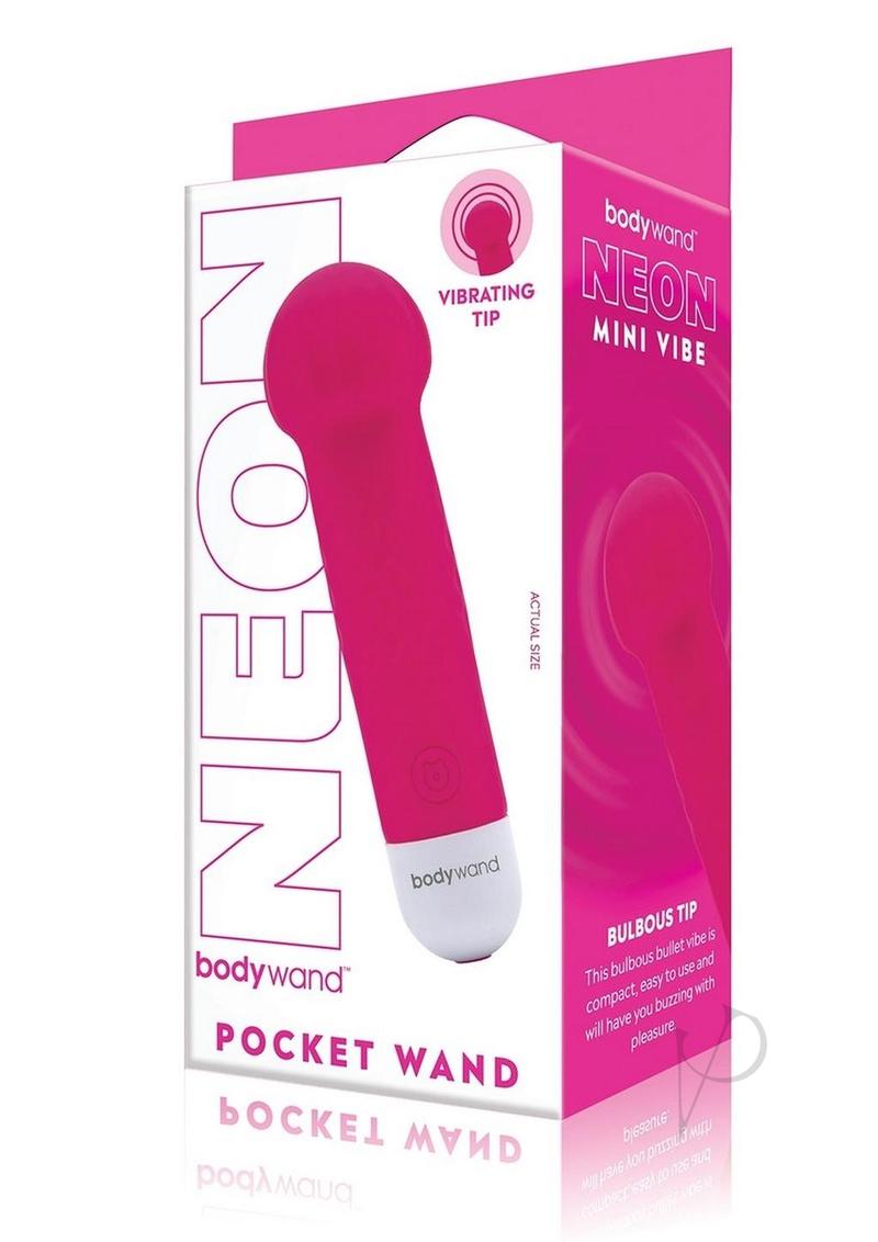 Bodywand Mini Pocket Wand Rechargeable Silicone Massager - Neon Pink