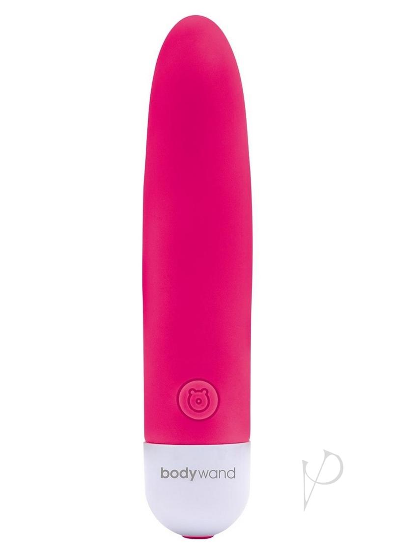 Bodywand Mini Lipstick Rechargeable Silicone Vibrator - Neon Pink