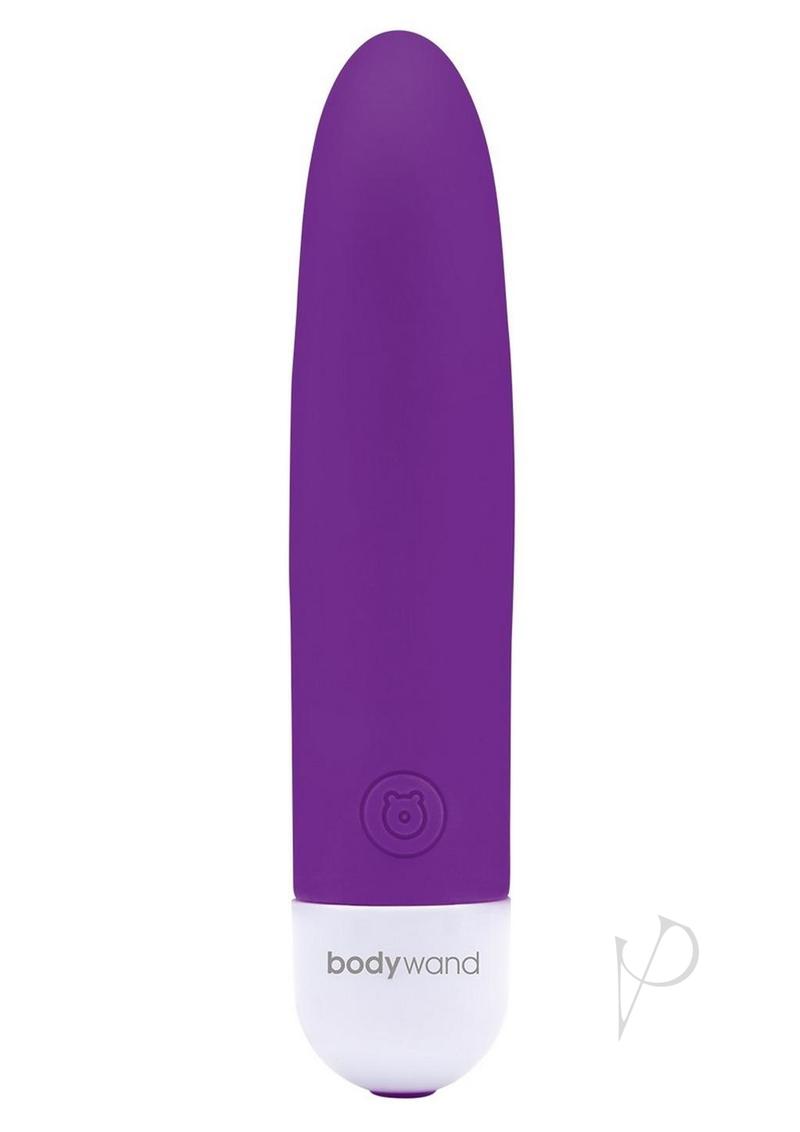 Bodywand Mini Lipstick Rechargeable Silicone Vibrator - Neon Purple