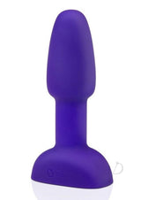 B-Vibe Rimming Petite Rechargeable Silicone Anal Plug with Remote Control - Purple