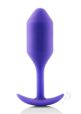 B-Vibe Snug Plug 2 Silicone Weighted Anal Plug - Purple