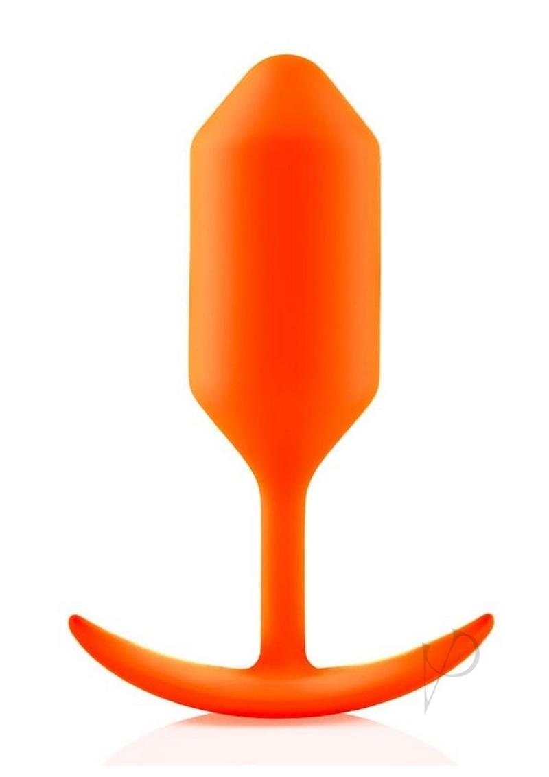 B-Vibe Snug Plug 3 Silicone Weighted Anal Plug - Orange
