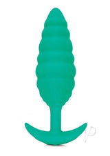 B-Vibe Twist Textured Rechargeable Silicone Anal Plug - Green