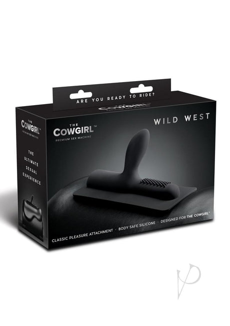 Cowgirl Wild West Silicone Attachment 4in - Black