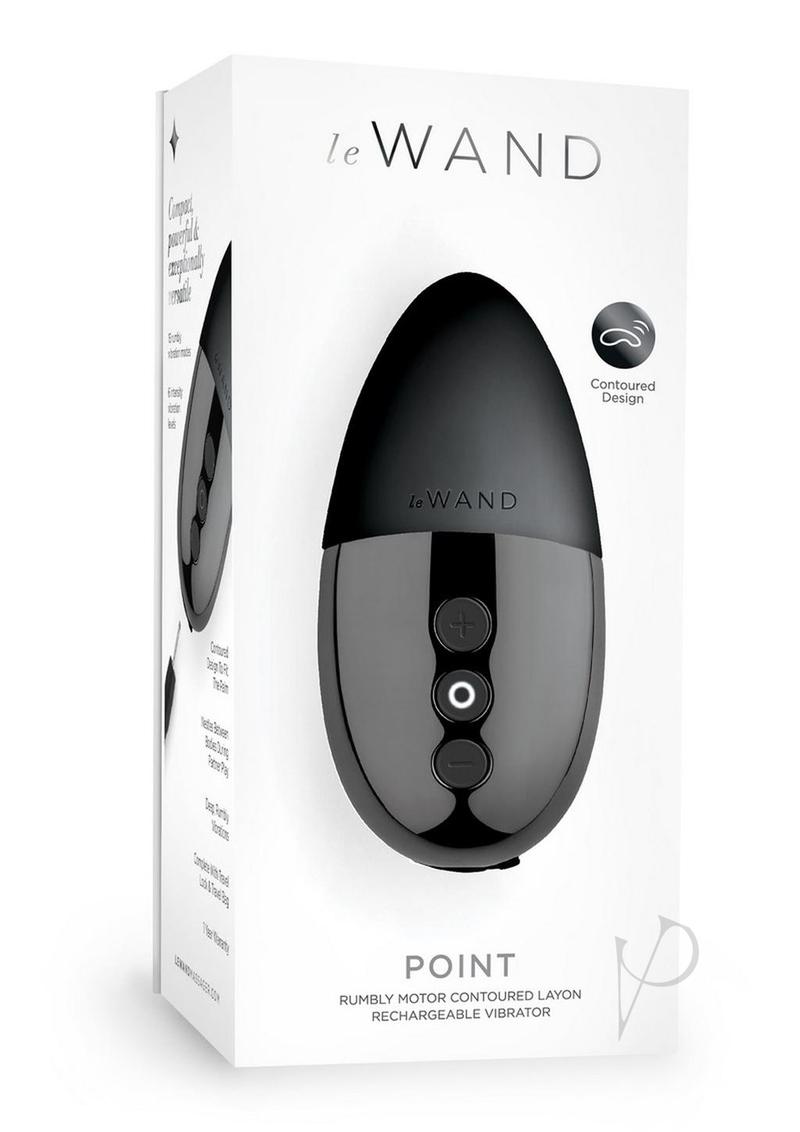 Le Wand Point Rechargeable Silicone Contoured Mini Vibrator - Black