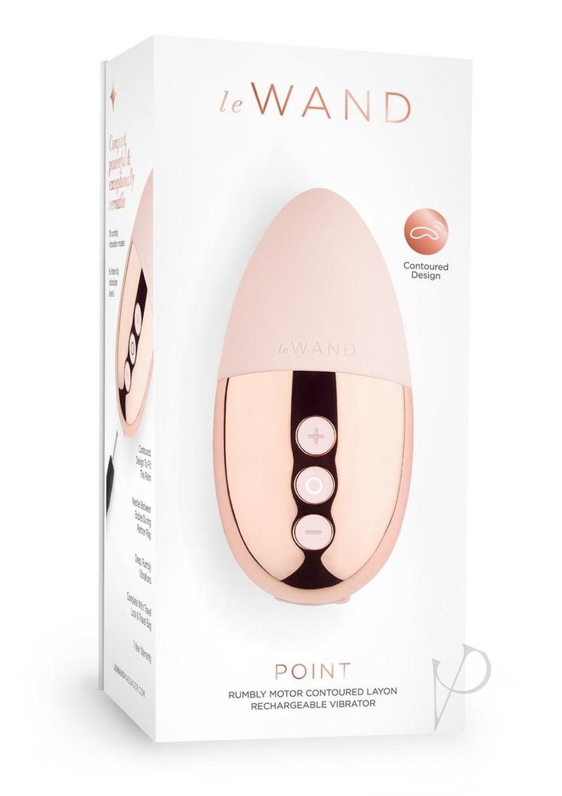 Le Wand Point Rechargeable Silicone Contoured Mini Vibrator - Rose Goild