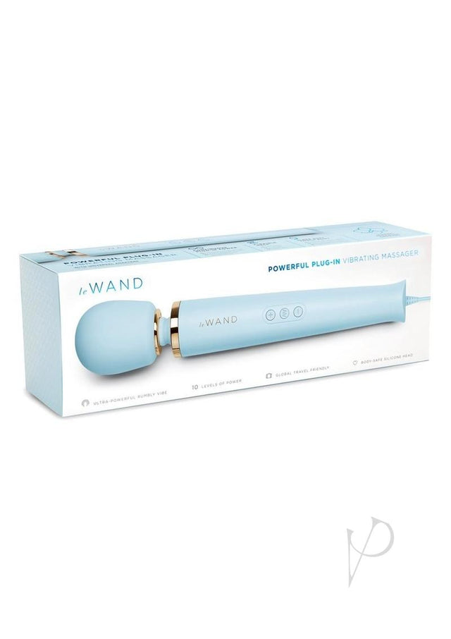 Le Wand Plugin Vibrating Massager - Sky Blue