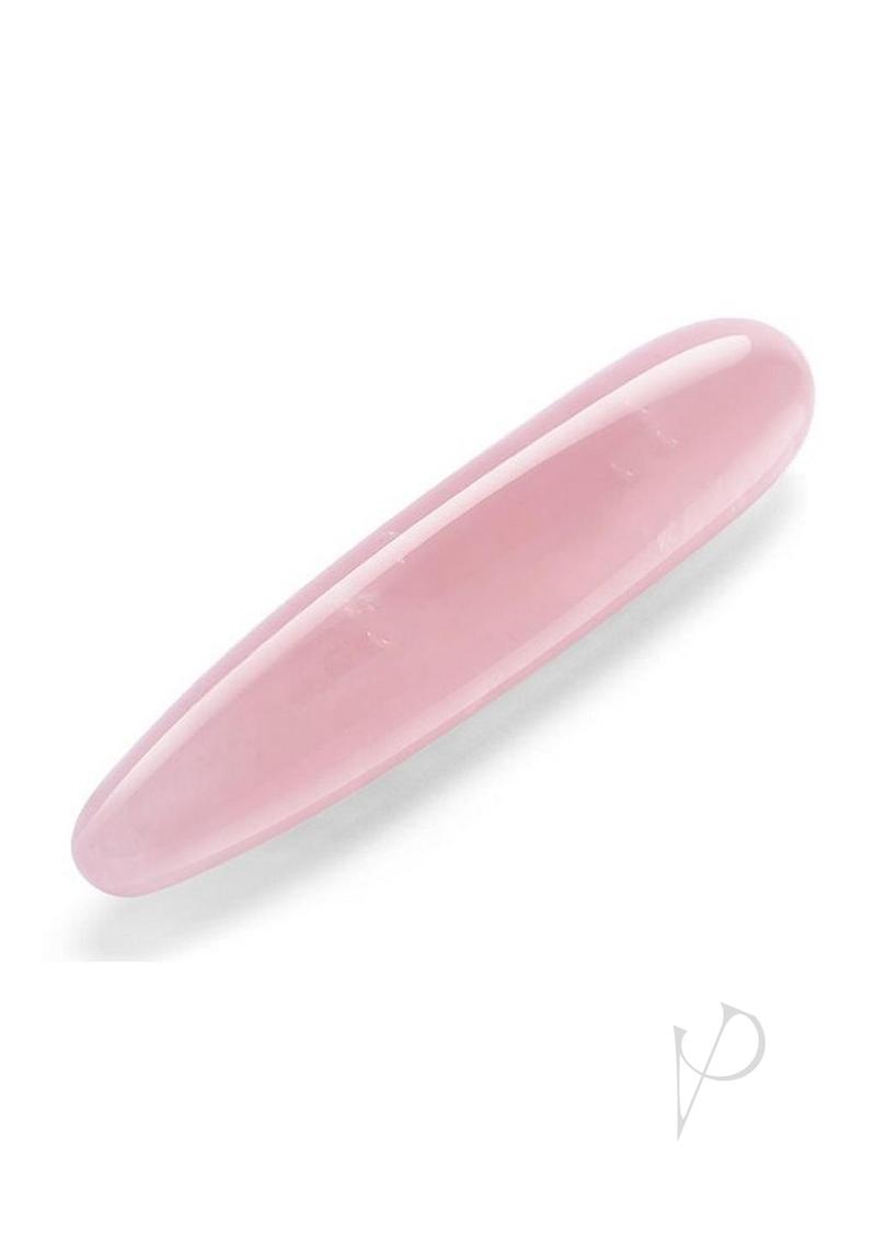 Le Wand Crystal Dildo with Silicone Ring - Rose Quartz