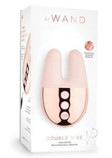 Le Wand Double Vibe Rechargeable Silicone Rabbit Vibrator - Rose Gold