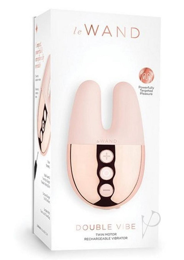 Le Wand Double Vibe Rechargeable Silicone Rabbit Vibrator - Rose Gold