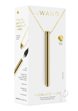 Le Wand Vibrating Necklace Rechargeable Silicone Discreet Vibrator Gold