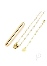 Le Wand Vibrating Necklace Rechargeable Silicone Discreet Vibrator Gold