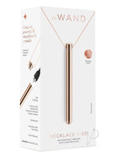 Le Wand Vibrating Necklace Rechargeable Silicone Discreet Vibrator Rose Gold