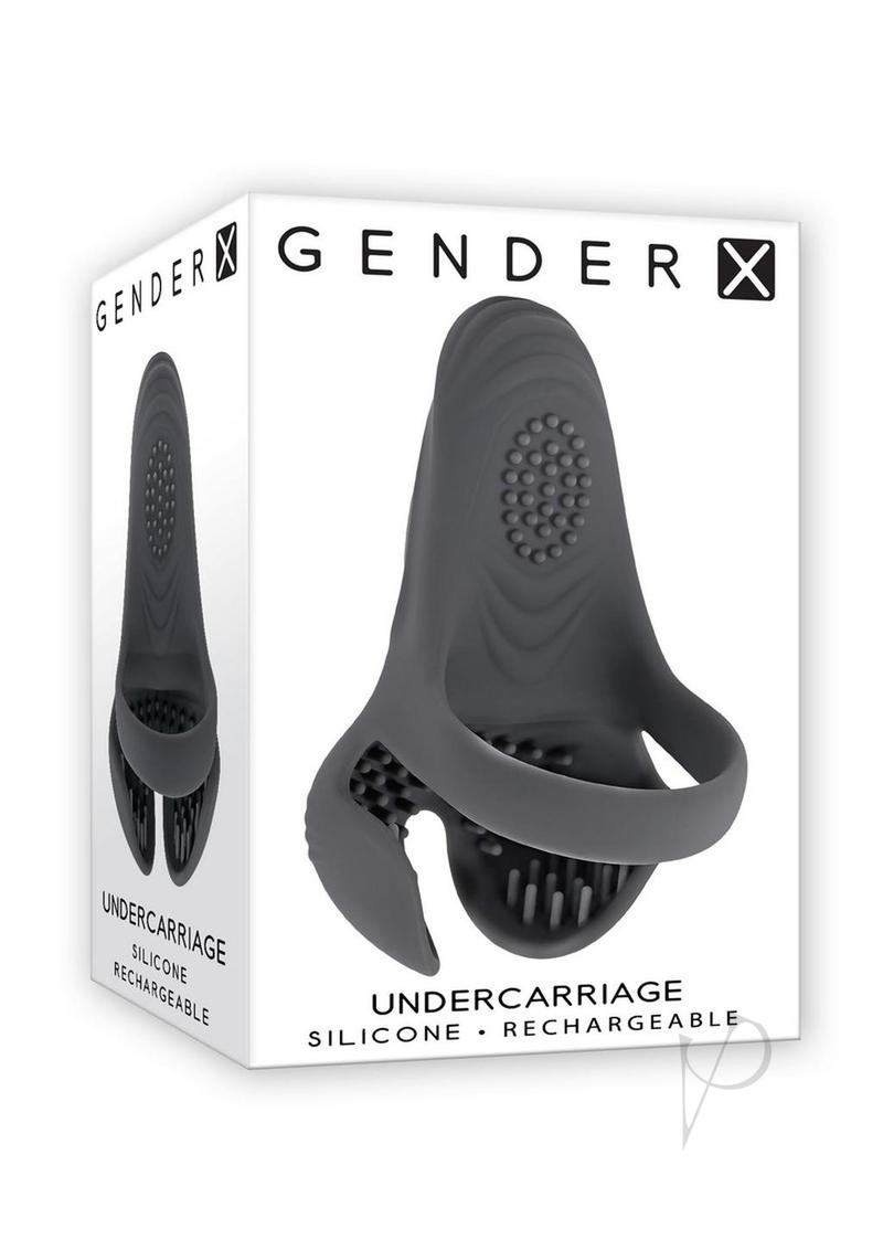 Gender X Undercarriage Rechargeable Silicone Cock Ring - Gray