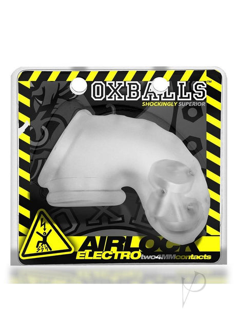 Airlock Electro Air-Lite Vented Silicone Chastity - Clear Ice