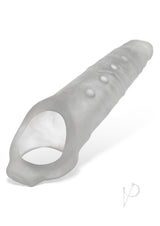 Snake Deep-Reacher Silicone Cocksheath - Clear Ice