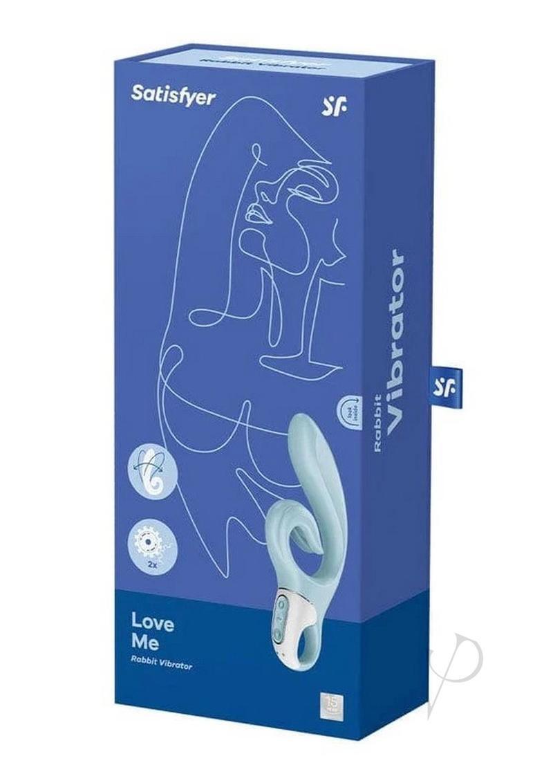 Satisfyer Love Me Rechargeable Silicone Rabbit Vibrator - Blue