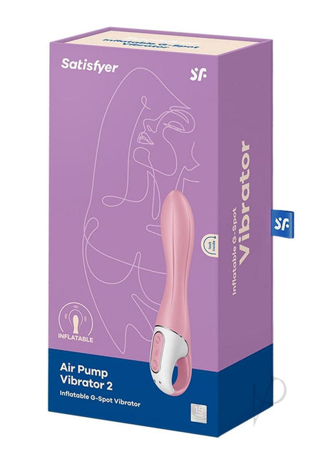 Satisfyer Air Pump Vibrator 2 Rechargeable Silicone Vibrator - Pink