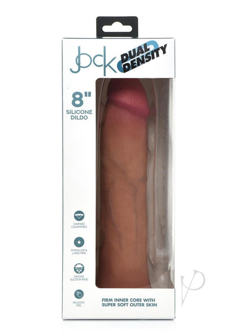 Jock Dual Density Silicone Dildo 8in - Vanilla