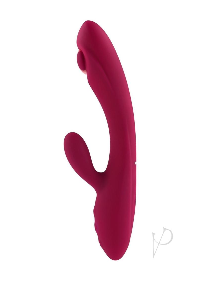 Jammin` G Rechargeable Silicone Rabbit Vibrator - Red