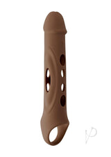 Zero Tolerance Big Boy Extender Rechargeable Silicone Penis Extension with Remote Control - Chocolate