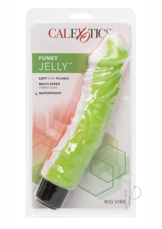 Funky Jelly Big Vibrator 8in - Multicolor