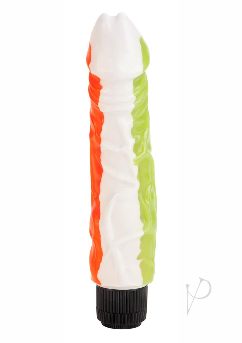 Funky Jelly Big Vibrator 8in - Multicolor