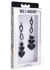 Sex and Mischief Nipple Ties - Black/Silver