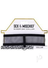 Sex and Mischief Sheer Day Collar - Black/Rose Gold