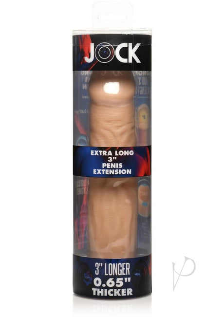 JOCK Extra Long Penis Extension Sleeve 3in - Vanilla