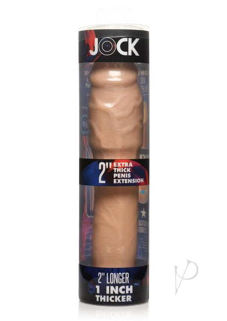 JOCK Extra Thick Penis Extension Sleeve 2in - Vanilla