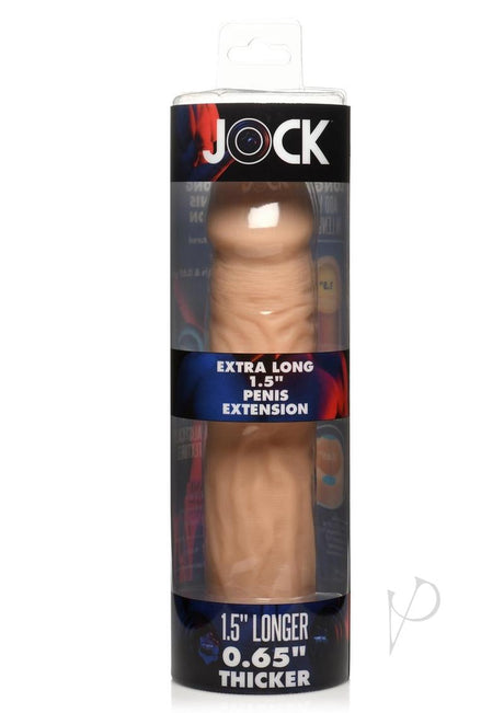 JOCK Extra Long Penis Extension Sleeve 1.5in - Vanilla