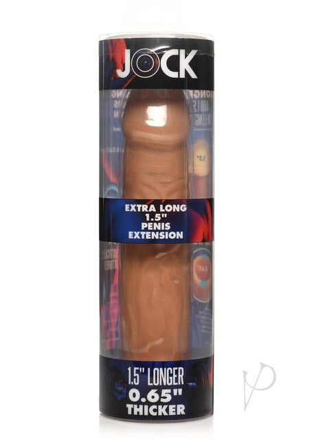 JOCK Extra Long Penis Extension Sleeve 1.5in - Caramel