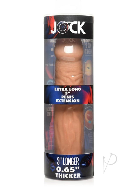 JOCK Extra Long Penis Extension Sleeve 3in - Caramel