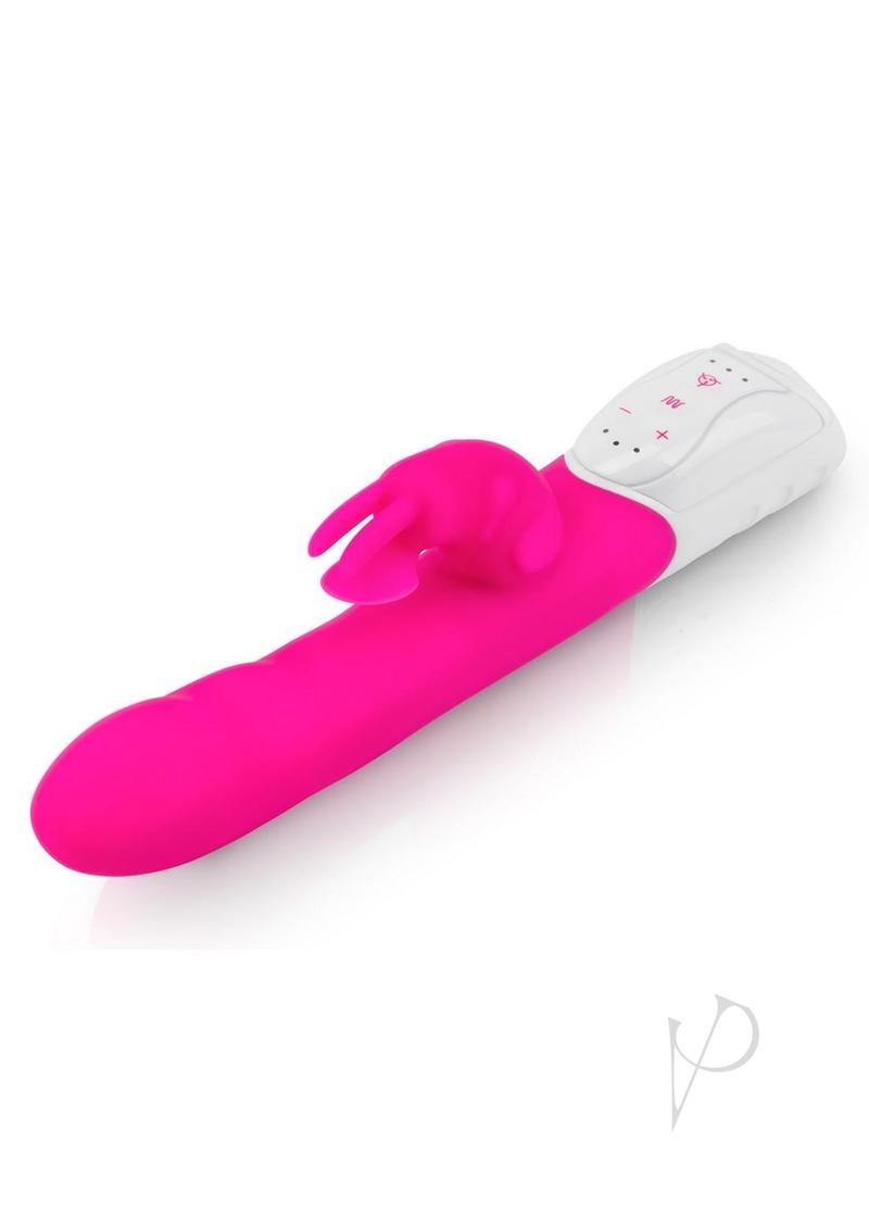 Rabbit Essentials Silicone Rechargeable Clitoral Suction Rabbit - Hot Pink