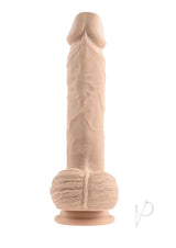 Full Monty Silicone Rechargeable Realistic Dildo with Remote Control 9in - Vanilla