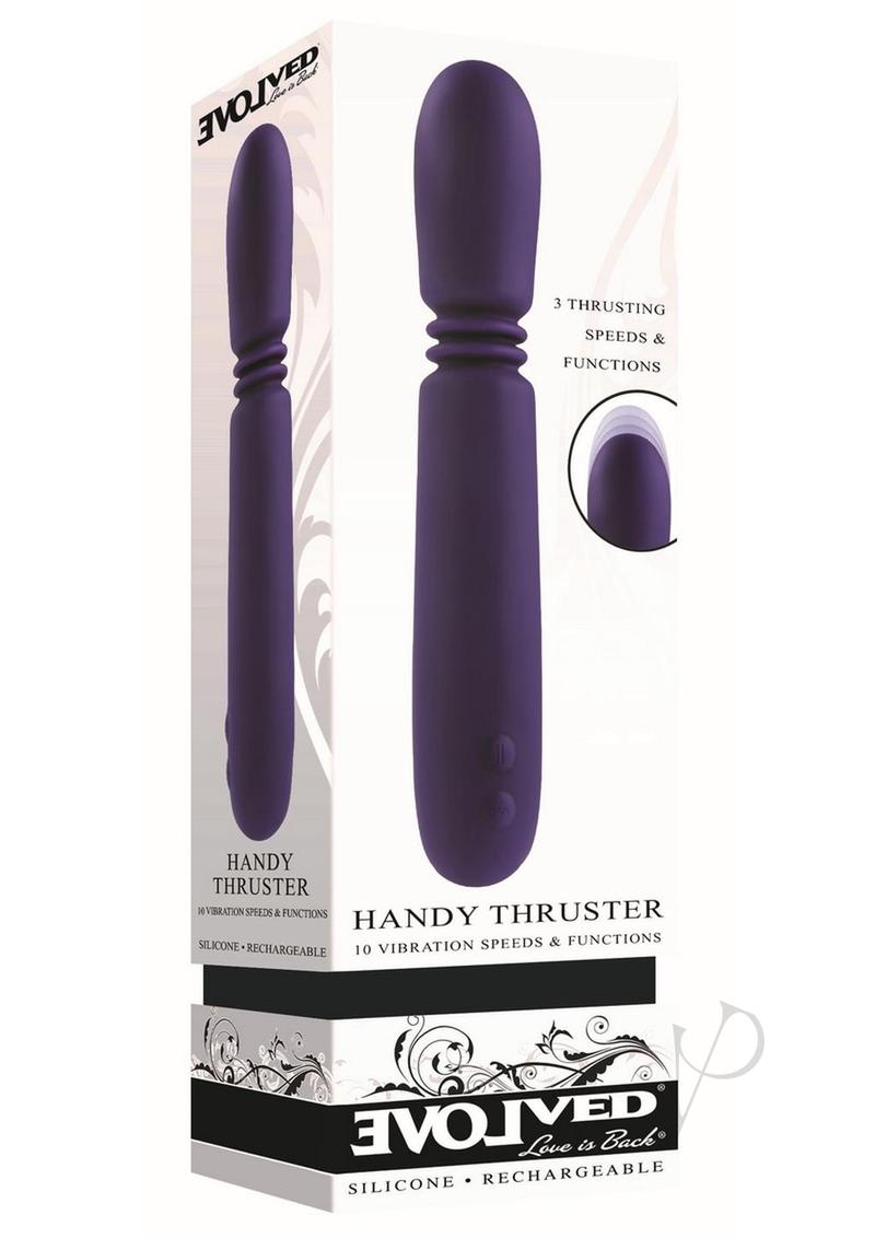 Handy Thruster Rechargeable Silicone Vibrator - Purple