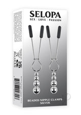 Selopa Beaded Nipple Clamps - Silver