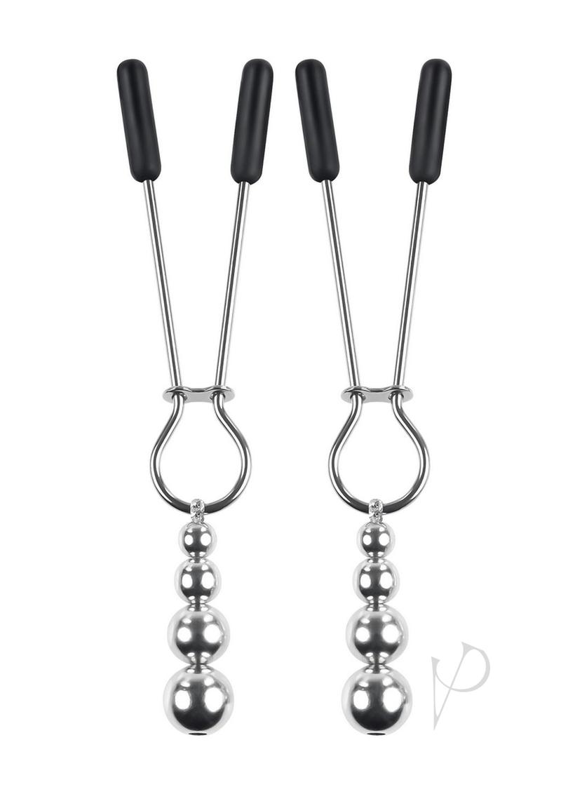 Selopa Beaded Nipple Clamps - Silver