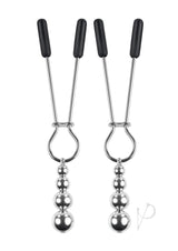 Selopa Beaded Nipple Clamps - Silver