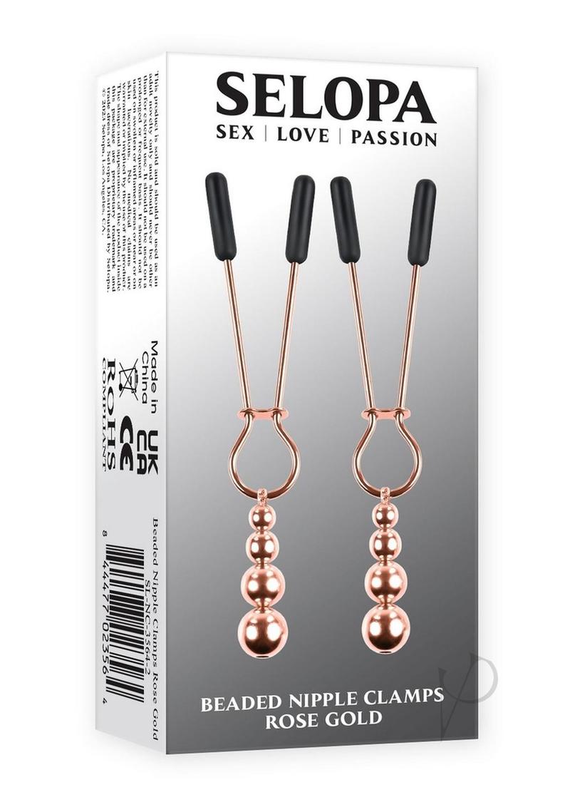 Selopa Beaded Nipple Clamps - Rose Gold