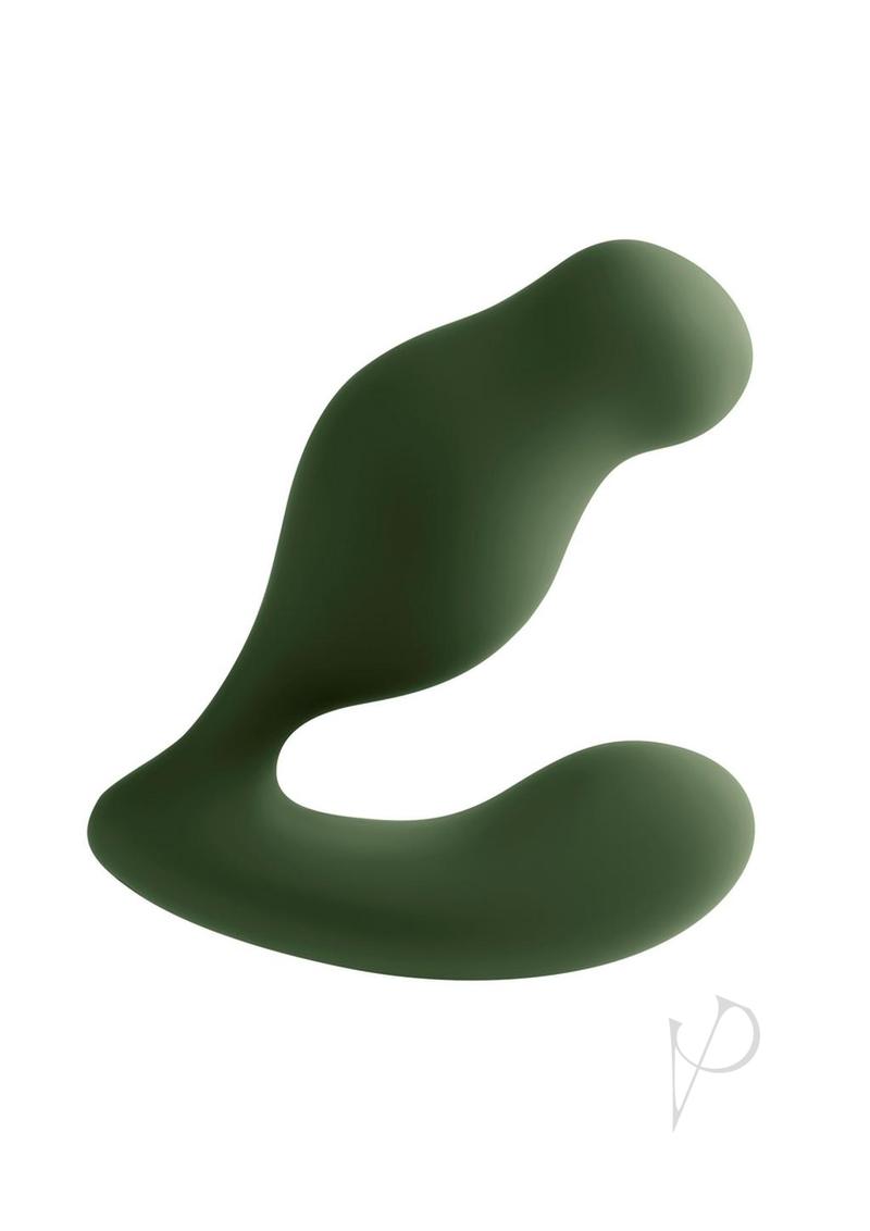 Zero Tolerance The Sergeant Rechargeable Silicone Prostate Vibrator with Remote - Green