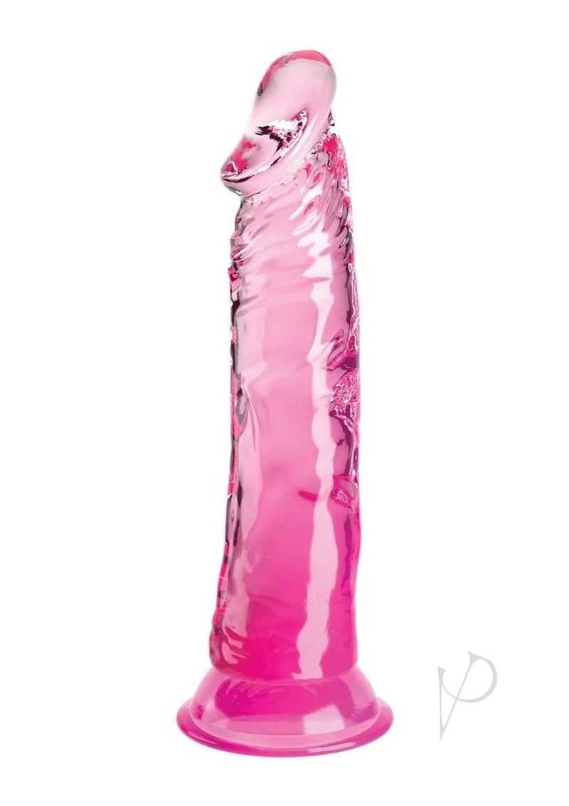 King Cock Clear Dildo 8in - Pink