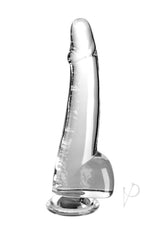 King Cock Clear Dildo with Balls 10in - Clear